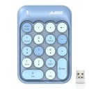 Trådlöst numeriskt tangentbord för laptop och dator USB-mottagare 2,4 GHz Runda tangenter i retrostil På AAA-batteri 12,9 x 8,9 x 2,8 cm 2