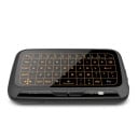 Trådlöst pekmini-tangentbord med touchpad Upplysta tangentsymboler Laddningsbart batteri USB-mottagare Mått 14,2 x 9 cm 1
