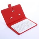 Trådløst tastatur med etui til smartphone Tilslutning via Bluetooth 3.0 Holder til telefon 6 til 9,5 cm Slibet PU-læder Lithiumbatteri 2