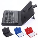 Trådløst tastatur med etui til smartphone Tilslutning via Bluetooth 3.0 Holder til telefon 6 til 9,5 cm Slibet PU-læder Lithiumbatteri 4