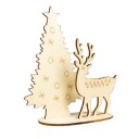 Træ juledekoration stående 8