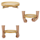 Træbakke 25×12,5 cm til sofa, armlæn, foldbart sidebord, snackbakke med rund klips, integreret opbevaringsbakke 2
