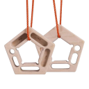 Træbræt til at styrke grebet Finger- og underarmsforstærker Klatrebøjle Træhængebræt 2 stk. 20 x 20,5 x 12 cm 2