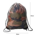 Trækpose til ryggen 43 x 34 cm Camouflage rygsæk med snore fra oxford Let sportsæk Unisex Til fitness, udflugter og rejser 12