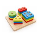 Træpuslespil med geometriske former 1