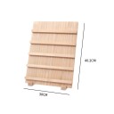 Træstativ til øreringe med 5 hylder 40 × 30 cm naturligt træ smykkestativ og fotoholder til udstilling af øreringe 2
