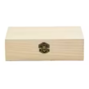 Träförvaringslåda med lock 20 x 10 x 6 cm naturligt material box för småsaker smycken organisatör för hemmet 2