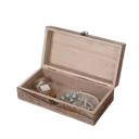 Träförvaringslåda med lock 20 x 10 x 6 cm naturligt material box för småsaker smycken organisatör för hemmet 6