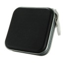 Tragbare Aufbewahrungsbox für 40 CDs und DVDs mit Reißverschluss, quadratischer Disc-Organizer, Disc-Halter, CD-Aufbewahrung für Zuhause, Disc-Brieftasche, Archivierung 2