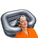 Tragbare aufblasbare Waschschüssel 52 x 58 x 19 cm mit Schlauch zum Haarewaschen im Bett Leichte Spülwanne für Senioren und immobilisierte Personen 4