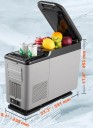 Tragbare Auto-Kühlbox 15 l 591×230×453 mm grau kompakt für Auto zum Reisen Camping und längeren Fahrten 2