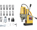 Tragbare magnetische Bohrmaschine 1400W elektrisch mit Bohrern und Zubehör gelb-schwarze magnetische Basis zum Bohren von Metallen 1