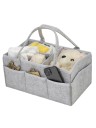 Tragbare Wickeltasche mit Inneneinteilung 38 x 23 x 18 cm Praktische Aufbewahrungsbox für das Baby Kein Zubehör 1