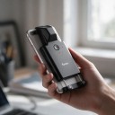 Tragbarer Bluetooth-Barcode-Scanner 1D/2D und QR mit Telefonclip, Batterie 1050 mAh, BLE/SPP/HID, schwarz, für Lager und Inventur 5
