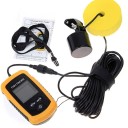 Tragbarer Fischfinder mit Alarm Reichweite 100 m 2" LCD-Display 45° Strahlwinkel gelb-schwarzes kabelgebundenes Echolot für See und Meer 3