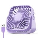 Tragbarer Tischventilator 12,2x11,3x5,5 cm mit 3 Geschwindigkeitsstufen und neigbarem Kopf für Schreibtisch, Schlafzimmer und Reisen 1