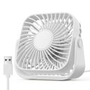 Tragbarer Tischventilator 12,2x11,3x5,5 cm mit 3 Geschwindigkeitsstufen und neigbarem Kopf für Schreibtisch, Schlafzimmer und Reisen 2