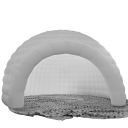 Tragbares aufblasbares LED-Iglu mit Fernbedienung Ventilator und wechselbarem RGB-Beleuchtung 6,7 x 6,1 x 4,2 m weißes Partyzelt für Events 2