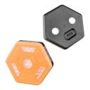 Tragbares Notfall-Warn-LED-Licht 1 Stück USB aufladbar Magnetisch 11,3 x 10,1 cm Sechseckig Wasserdicht Orange Für die Straße und das Auto 4