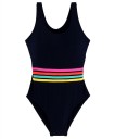 Traje de baño de rayas para niñas J2492 10
