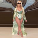 Traje de baño y pareo para mujer P1111 8