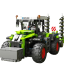Traktor med kultivator byggesæt 1481 dele Mejetærsker med anhænger og kranarm Landbrugsudstyr til børn fra 6 år Kreative byggesæt 2
