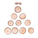 Tranches de bois décoratives 10 pcs 2