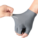 Träningshandskar storlek XL utan fingrar för handomfång 21–22 cm, mesh + silikon, skydd för handflatorna vid fitness, styrketräning och CrossFit 4