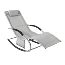 Transat de jardin suspendu SoBuy OGS28 avec poche et coussin 150 × 63 × 87 cm transat respirant pour le jardin et la plage 7