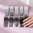 Transferfolie voor nagels 10 rollen Kanten en bloemmotieven 2,5 x 60 cm Zwart en wit In plastic doos Voor nail art en nagelversiering 4