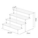 Transparante acrylstandaard 29,5 x 25 x 20 cm 4-laags meerlaags display voor parfums, cosmetica, figuren, verzamelingen en accessoires 2