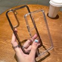Transparante beschermhoes met gekleurde rand voor Samsung Galaxy S23 2