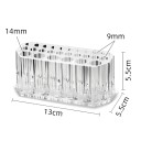 Transparante borstelhouder organizer 13 × 5,5 × 5,5 cm acryl make-up borstel en cosmetische tools houder 2