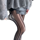 Transparante gebreide panty&#39;s voor dames Fijne panty&#39;s met breipatroon Stijlvolle doorschijnende kousen voor dames 1