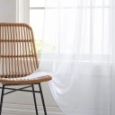 Transparante gordijnen met ringophanging Luchtige gordijnen voor de slaapkamer of woonkamer Elegant transparant tule gordijn met ring Luxe tule gordijnen 132 x 160 cm 3