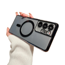 Transparante hoes met gemetalliseerde randen en MagSafe-ondersteuning voor Samsung Galaxy S22 Ultra 5