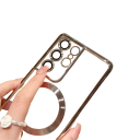 Transparante hoes met gemetalliseerde randen en MagSafe-ondersteuning voor Samsung Galaxy S22 Ultra 2