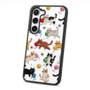 Transparante hoes voor Samsung Galaxy A07 Duurzaam Motief kittens met kleurrijke bolletjes Zwarte randen Camera bescherming Telefoonhoes met katten 5