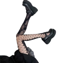 Transparante kanten panty voor dames met mesh Elegante erotische kousen met kant Visnetpanty voor een feestelijke avond 1