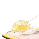 Transparante pumps voor dames met bloem 8
