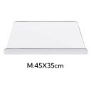 Transparante snijplank met rand 45 x 35 cm Antislip grote snijplank voor in de keuken Kunststof snijplank voor vlees en groenten 2