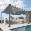 Transparante waterdichte zeil met ogen 2 × 3 m beschermende afscherming voor het overdekken van terrassen, pergola's, balkons en buitenzitjes 4