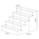Transparent Acrylic Display Stand 40 x 31.5 x 25 cm 5-Tier Showcase Multi-Level Organiser for Figures Cosmetics Jewellery Decorations 2