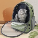 Transparent, åndbar rygsæk til katte og små hunde. Rejserygsæk til kæledyr til udendørs transport. Mål: 42 x 34 x 27 cm. 2