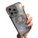 Transparent Case with Diamonds for iPhone 15 Pro Max 3