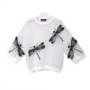 Transparent damebluse med guldsmede 6