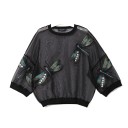 Transparent damebluse med guldsmede 5