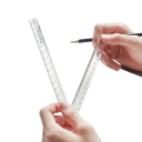 Transparent Folding 30 cm Ruler Practical Transparent Folding Ruler Made of Acrylic 2