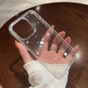 Transparent glitterfodral för iPhone 16 Pro Stötsäkert flexibelt skal Elegant och hållbar design Skydd mot repor och stötar 2