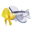 Transparent LED Plane with Wind Turbine and Rotating Propeller Light Decoration for Motorcycle Car or Helmet 5